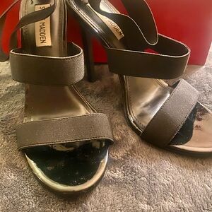 Steve Madden Black Strap Heels - Size 7.5
